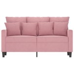 vidaXL Canapea cu 2 locuri, roz, 120 cm, catifea