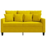 vidaXL Canapea cu 2 locuri, galben, 120 cm, catifea