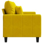 vidaXL Canapea cu 2 locuri, galben, 120 cm, catifea