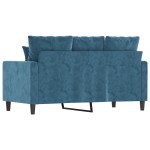 vidaXL Canapea cu 2 locuri, albastru, 120 cm, catifea