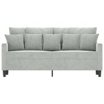 vidaXL Canapea cu 2 locuri, gri deschis, 140 cm, catifea vidaXL Canapea cu 2 locuri, gri deschis, 140 cm, catifea