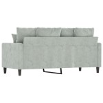 vidaXL Canapea cu 2 locuri, gri deschis, 140 cm, catifea vidaXL Canapea cu 2 locuri, gri deschis, 140 cm, catifea