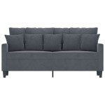vidaXL Canapea cu 2 locuri, gri închis, 140 cm, catifea