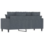 vidaXL Canapea cu 2 locuri, gri închis, 140 cm, catifea