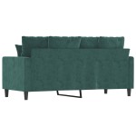 vidaXL Canapea cu 2 locuri, verde închis, 140 cm, catifea