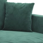 vidaXL Canapea cu 2 locuri, verde închis, 140 cm, catifea