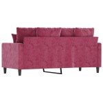 vidaXL Canapea cu 2 locuri, roșu vin, 140 cm, catifea