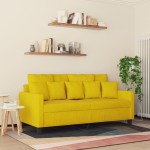 vidaXL Canapea cu 2 locuri, galben, 140 cm, catifea vidaXL Canapea cu 2 locuri, galben, 140 cm, catifea