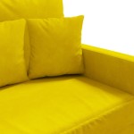 vidaXL Canapea cu 2 locuri, galben, 140 cm, catifea vidaXL Canapea cu 2 locuri, galben, 140 cm, catifea