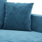 vidaXL Canapea cu 2 locuri, albastru, 140 cm, catifea vidaXL Canapea cu 2 locuri, albastru, 140 cm, catifea