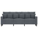 vidaXL Canapea cu 3 locuri, gri închis, 180 cm, material catifea vidaXL Canapea cu 3 locuri, gri închis, 180 cm, material catifea