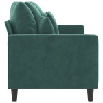 vidaXL Canapea cu 3 locuri, verde închis, 180 cm, catifea