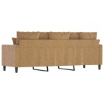 vidaXL Canapea cu 3 locuri, Maro, 180 cm, catifea vidaXL Canapea cu 3 locuri, Maro, 180 cm, catifea