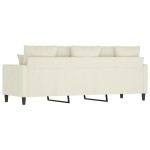 vidaXL Canapea cu 3 locuri, crem, 180 cm, catifea