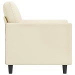 vidaXL Canapea de o persoană, crem, 60 cm, piele ecologică vidaXL Canapea de o persoană, crem, 60 cm, piele ecologică