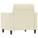 vidaXL Canapea de o persoană, crem, 60 cm, piele ecologică vidaXL Canapea de o persoană, crem, 60 cm, piele ecologică