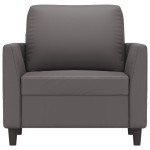 vidaXL Canapea de o persoană, gri, 60 cm, piele ecologică vidaXL Canapea de o persoană, gri, 60 cm, piele ecologică
