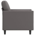 vidaXL Canapea de o persoană, gri, 60 cm, piele ecologică vidaXL Canapea de o persoană, gri, 60 cm, piele ecologică