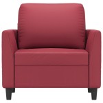 vidaXL Canapea de o persoană, roșu vin, 60 cm, piele ecologică vidaXL Canapea de o persoană, roșu vin, 60 cm, piele ecologică