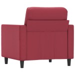 vidaXL Canapea de o persoană, roșu vin, 60 cm, piele ecologică vidaXL Canapea de o persoană, roșu vin, 60 cm, piele ecologică