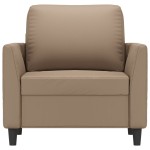 vidaXL Canapea de o persoană, cappuccino, 60 cm, piele ecologică