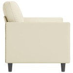 vidaXL Canapea cu 2 locuri, crem, 120 cm, piele ecologică vidaXL Canapea cu 2 locuri, crem, 120 cm, piele ecologică