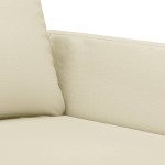 vidaXL Canapea cu 2 locuri, crem, 120 cm, piele ecologică vidaXL Canapea cu 2 locuri, crem, 120 cm, piele ecologică