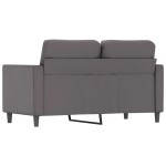 vidaXL Canapea cu 2 locuri, gri, 120 cm, piele ecologică