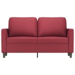 vidaXL Canapea cu 2 locuri, roșu vin, 120 cm, material textil