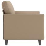 vidaXL Canapea cu 2 locuri, cappuccino, 120 cm, piele ecologică