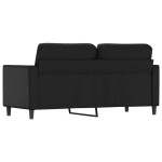 vidaXL Canapea cu 2 locuri, negru, 140 cm, piele ecologică