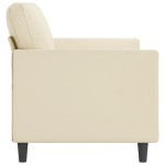 vidaXL Canapea cu 2 locuri, crem, 140 cm, piele ecologică vidaXL Canapea cu 2 locuri, crem, 140 cm, piele ecologică