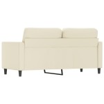 vidaXL Canapea cu 2 locuri, crem, 140 cm, piele ecologică vidaXL Canapea cu 2 locuri, crem, 140 cm, piele ecologică