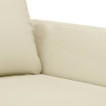 vidaXL Canapea cu 2 locuri, crem, 140 cm, piele ecologică vidaXL Canapea cu 2 locuri, crem, 140 cm, piele ecologică