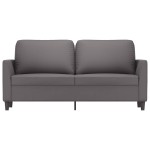 vidaXL Canapea cu 2 locuri, gri, 140 cm, piele ecologică