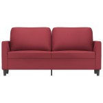 vidaXL Canapea cu 2 locuri, roșu vin, 140 cm, piele ecologică