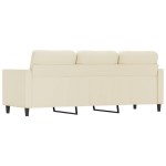 vidaXL Canapea cu 3 locuri, crem, 180 cm, piele ecologică vidaXL Canapea cu 3 locuri, crem, 180 cm, piele ecologică