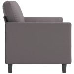 vidaXL Canapea cu 3 locuri, gri, 180 cm, piele ecologică vidaXL Canapea cu 3 locuri, gri, 180 cm, piele ecologică