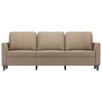 vidaXL Canapea cu 3 locuri, cappuccino, 180 cm, piele ecologică vidaXL Canapea cu 3 locuri, cappuccino, 180 cm, piele ecologică