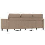 vidaXL Canapea cu 3 locuri, cappuccino, 180 cm, piele ecologică vidaXL Canapea cu 3 locuri, cappuccino, 180 cm, piele ecologică