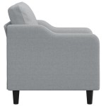 vidaXL Fotoliu canapea, gri deschis, 60 cm, material textil