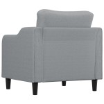 vidaXL Fotoliu canapea, gri deschis, 60 cm, material textil