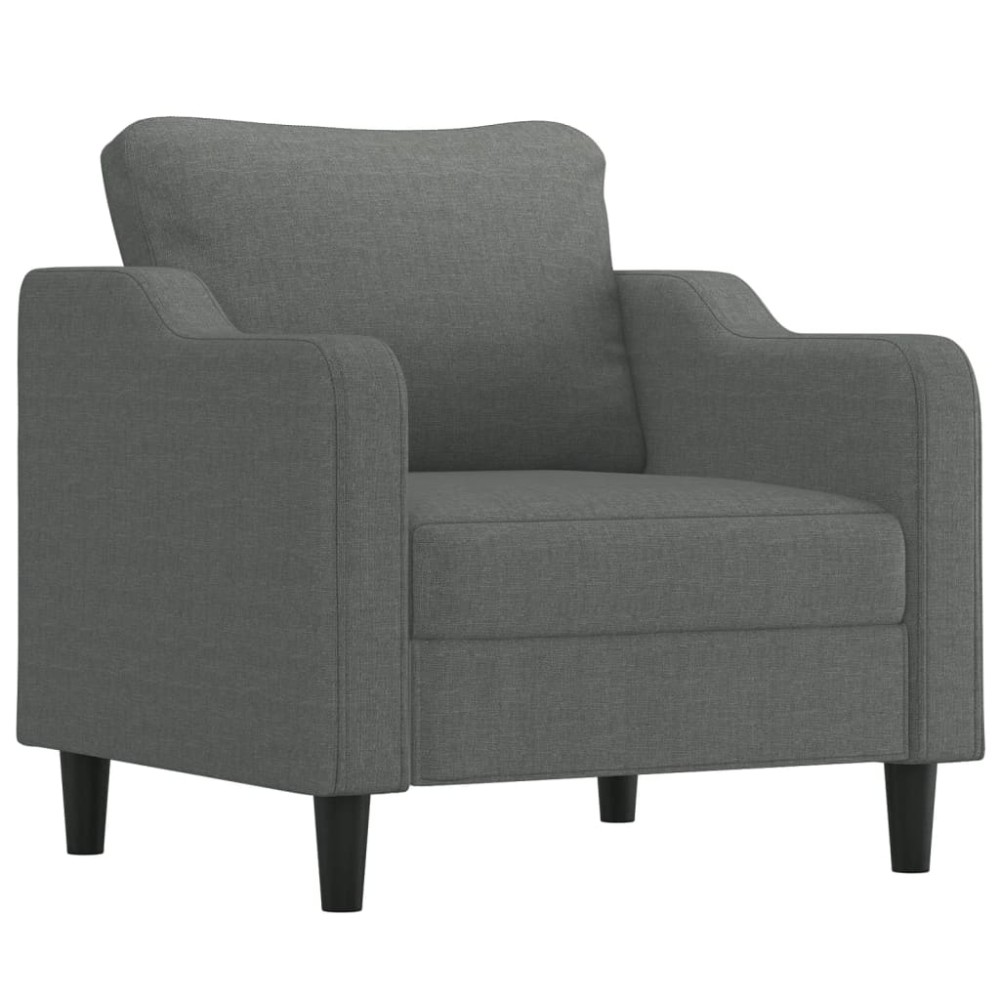 vidaXL Fotoliu canapea, gri închis, 60 cm, material textil