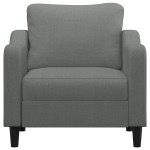 vidaXL Fotoliu canapea, gri închis, 60 cm, material textil