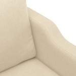 vidaXL Fotoliu canapea, crem, 60 cm, material textil