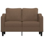 vidaXL Canapea cu 2 locuri, maro, 120 cm, material textil