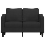 vidaXL Canapea cu 2 locuri, negru, 120 cm, material textil