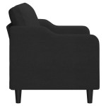 vidaXL Canapea cu 2 locuri, negru, 120 cm, material textil