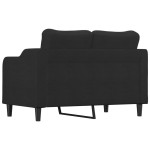 vidaXL Canapea cu 2 locuri, negru, 120 cm, material textil