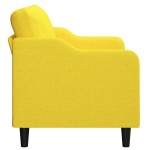 vidaXL Canapea cu 2 locuri, galben deschis, 120 cm, material textil